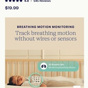 Breathing Motion Monitor for Babies - White